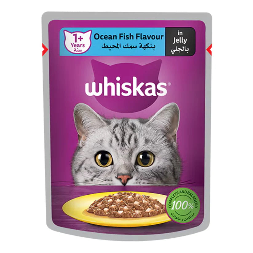 Whiskas Ocean Fish In Jelly Pouch Wet Cat Food -80G