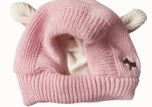 Silent Dog Ear Hat, Noise-Canceling Knitted Pet Cap