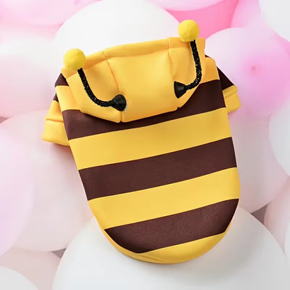 1pc Cute Bee Costume Hooded Sweater for Small & Medium Cats & Dogs