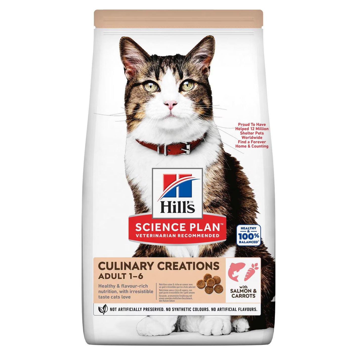 Hills Science Plan Adult  Culinary Creations With Salmon & Carrots Dry Cat Food - 1.5 Kg