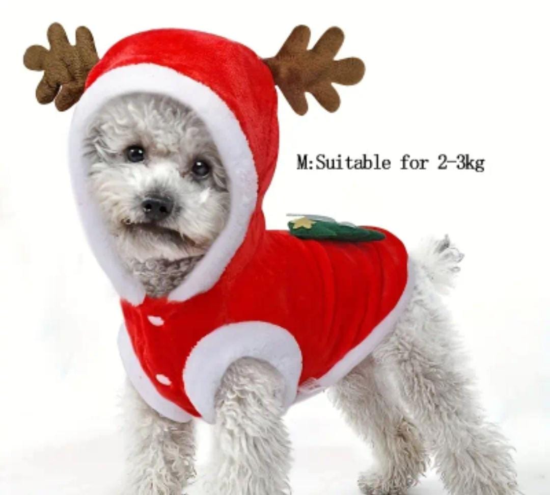 Christmas Reindeer Costume Hoodie for Dogs