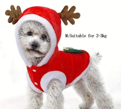 Christmas Reindeer Costume Hoodie for Dogs