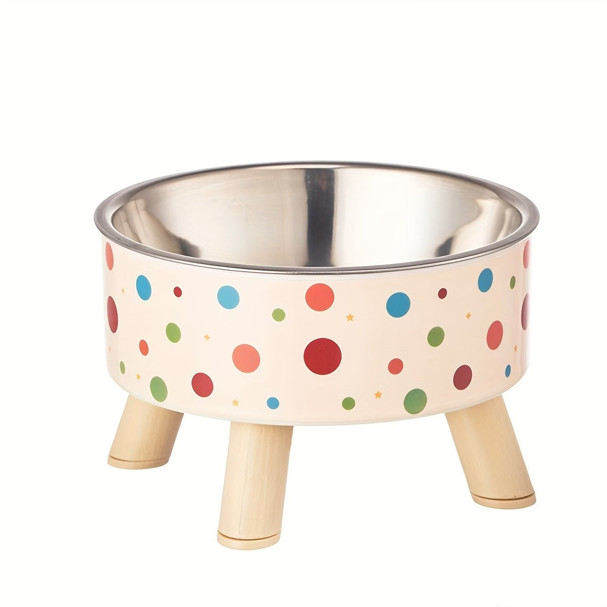 Steel Dog Bowl - Large Capacity, Non-Slip, Neck-Friendly
