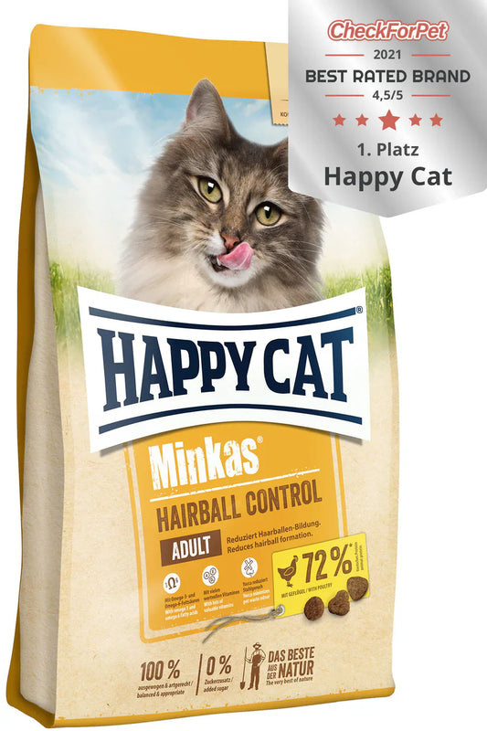 Happy Cat Minkas Hairball Control Cat Dry Food -4Kg (Best Before 25-03-2026)