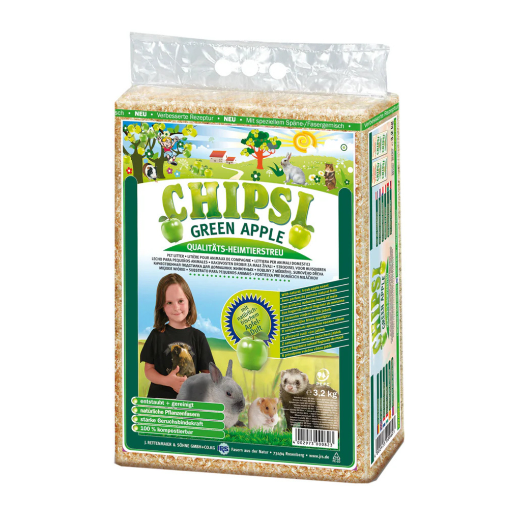 Chipsi Green Apple Scent Small Animal Litter 3.2KG