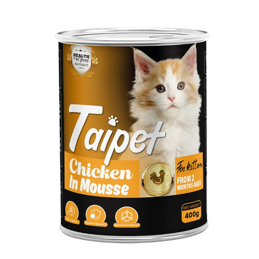 Taipet Cat Canned Wet Food Chicken In Kitten Mousse-400g