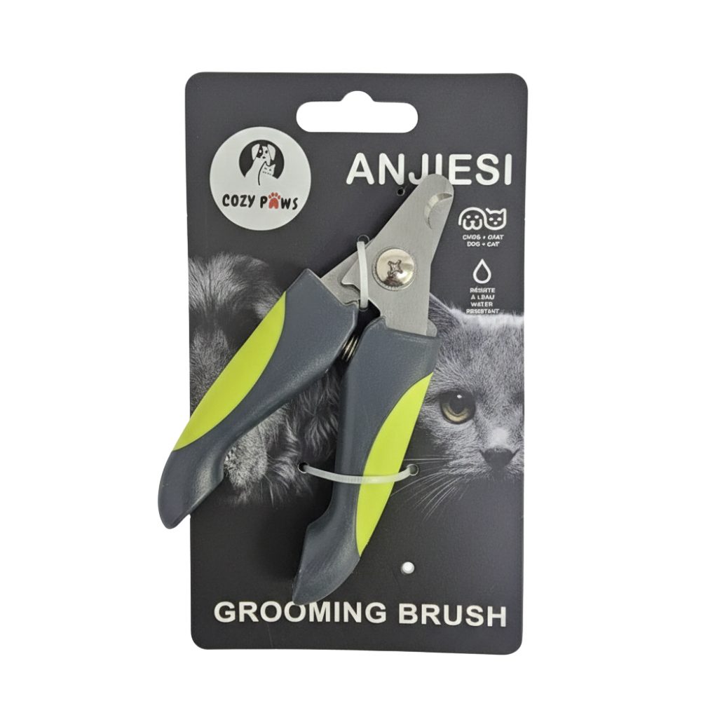 Cozy Paws Pet Nail Clipper With Safty Guard -Small (12x5cm)-Green