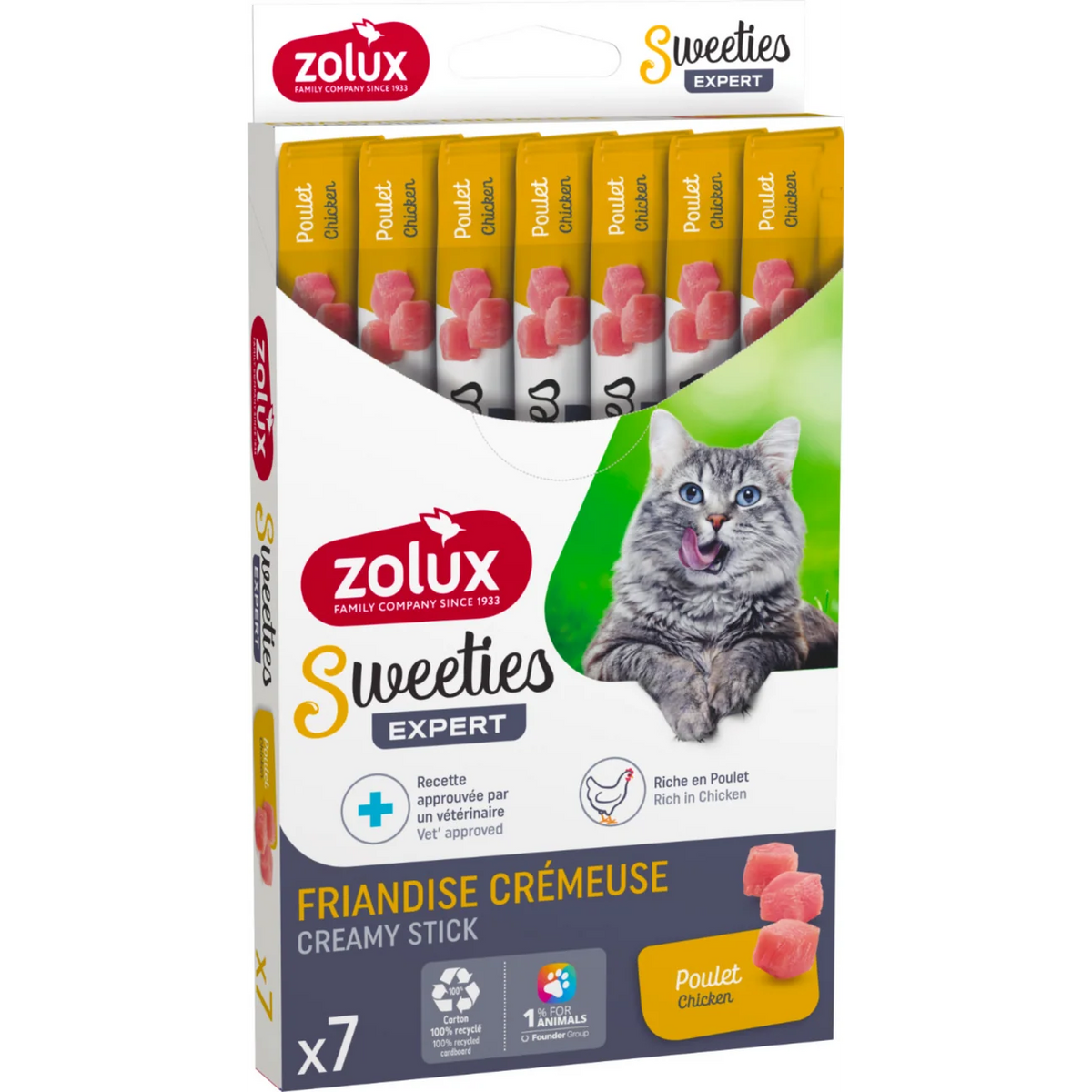 Sweeties Creamy Stick For Cats Chicken 7pcs/box