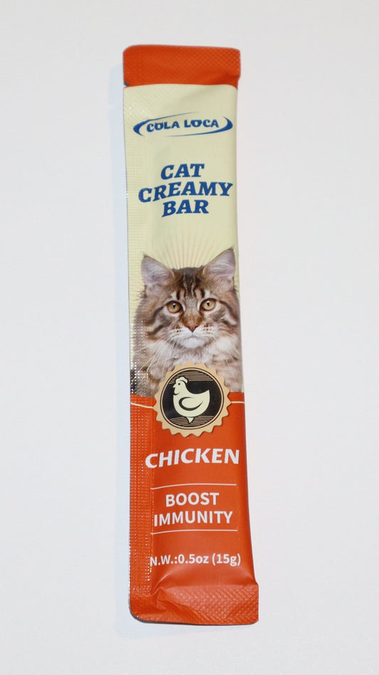 High-end Quality Chicken Cat Creamy bar Snacks Treats Cat Wet Food 15 g