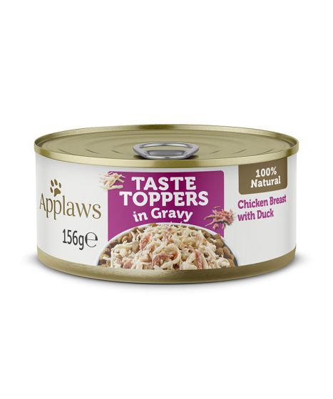 Applaws Taste Topper In Gravy Chicken with Duck Tin Adult Wet Dog Food - 156G