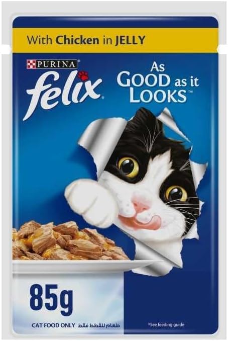 Purina Felix Adult Cat Food with Chicken in Jelly - 85g