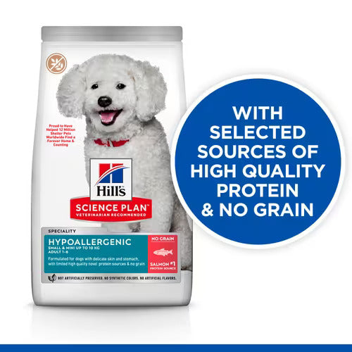 Hills Science Plan Hypoallergenic Small and Mini Breed Adult Dry Dog Food With Salmon - 1.5Kg