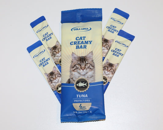 High-end Quality Tuna Cat Creamy bar Snacks Treats Cat Wet Food 4 pc 60g
