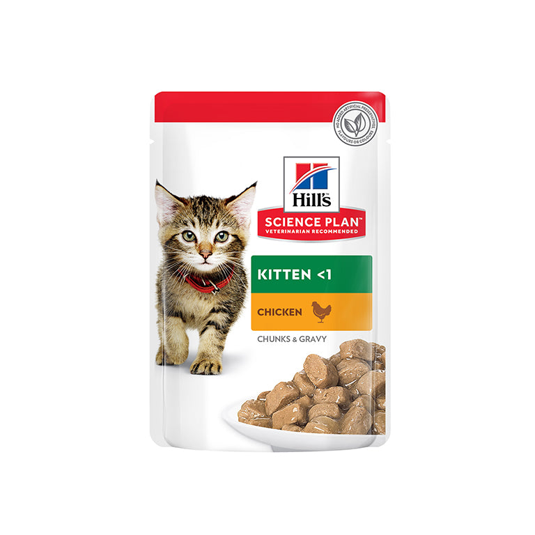 Hills Science Plan Tender Chunks in Gravy Kitten with Chicken Wet Cat Food