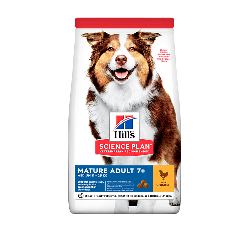 Hills Science Plan Medium Mature Adult 7+ Dog Food Dry With chicken - 2.5Kg