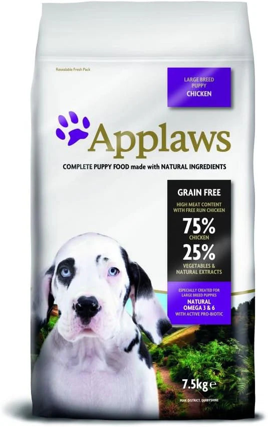 Applaws Chicken Puppy Large Breed Dry Dog Food-7.5kg (Best Before 01/2026)