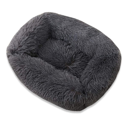 Coco Kindi Soft Plush Round Bed- Dark Grey -70*105cm