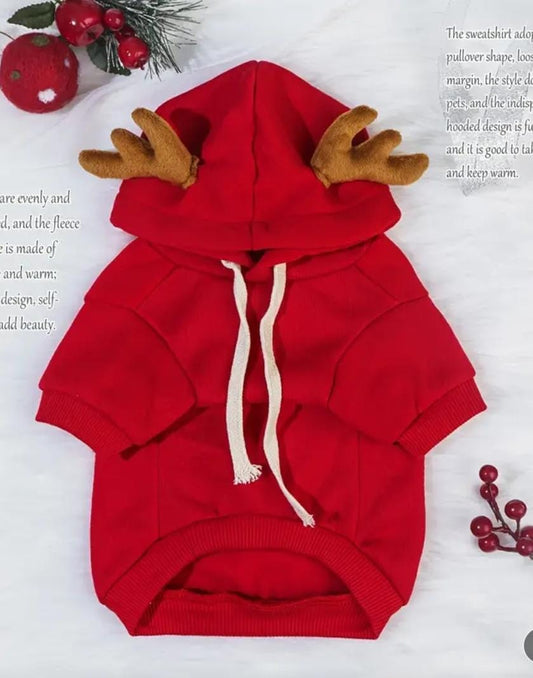 Frog-Themed Fleece-Lined Dog Hoodie