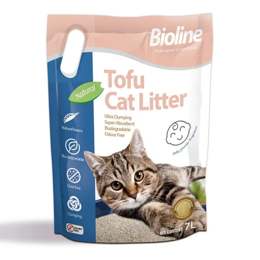 Bioline Tofu Cat Litter 7L-Baby Powder Fragrance