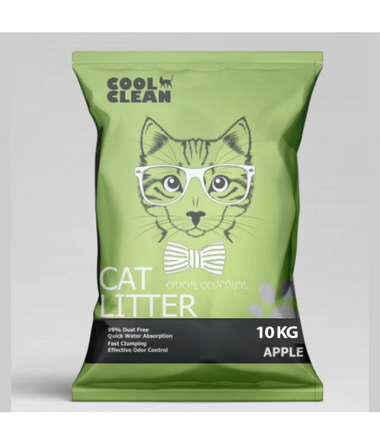 Cool Clean Clumping Cat Litter-Apple 10kg