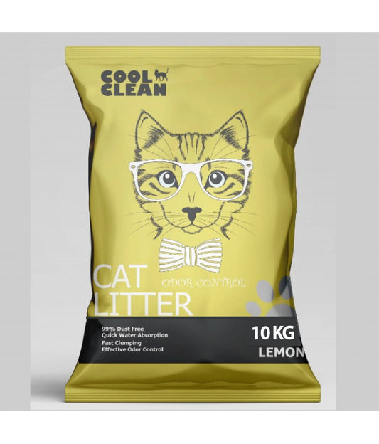 Cool Clean Clumping Cat Litter-Lemon 10Kg