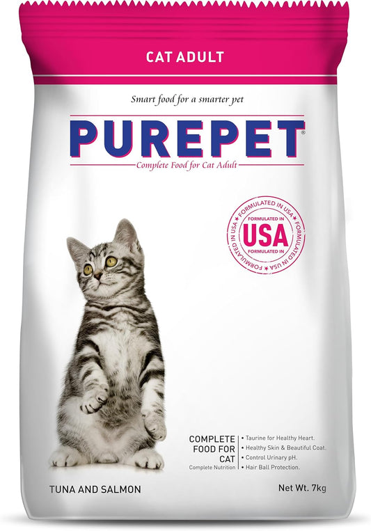 Purepet Adult Dry Cat Food, Tuna & Salmon, 7 Kg