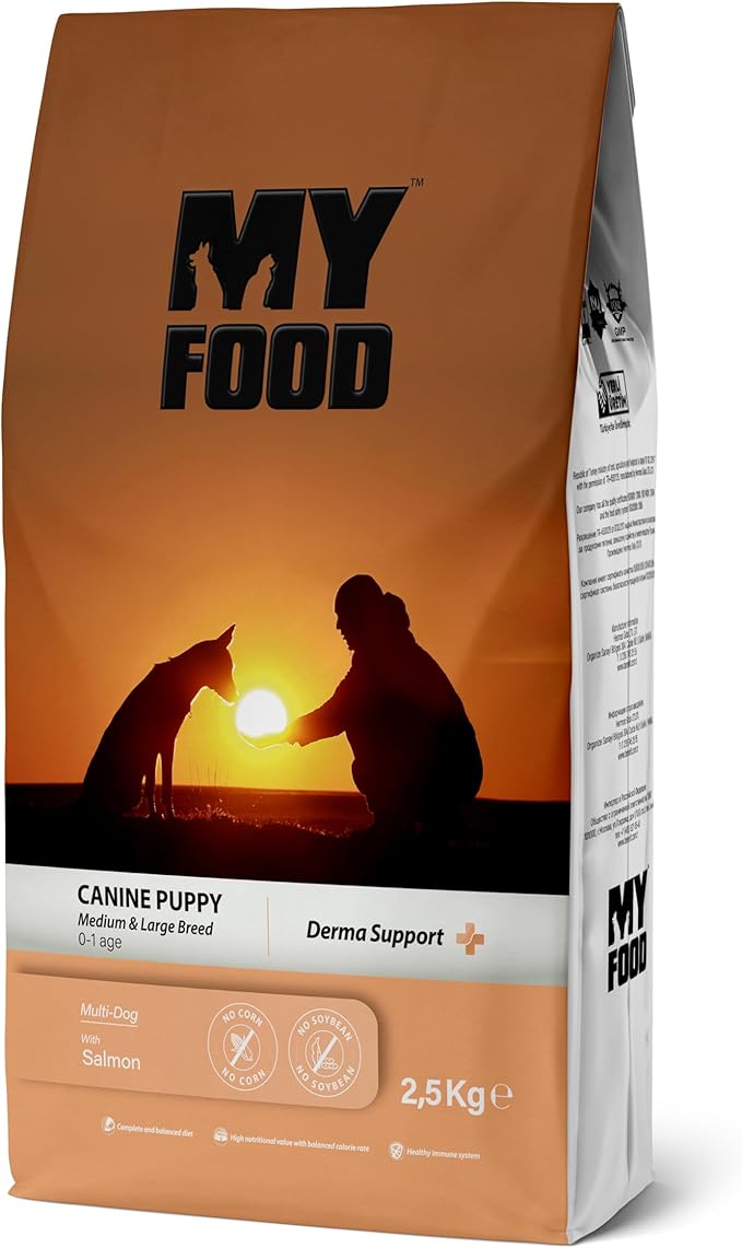 My Food Medium & Large Breeds Puppy Dry Dog Food With Salmon - 2.5Kg