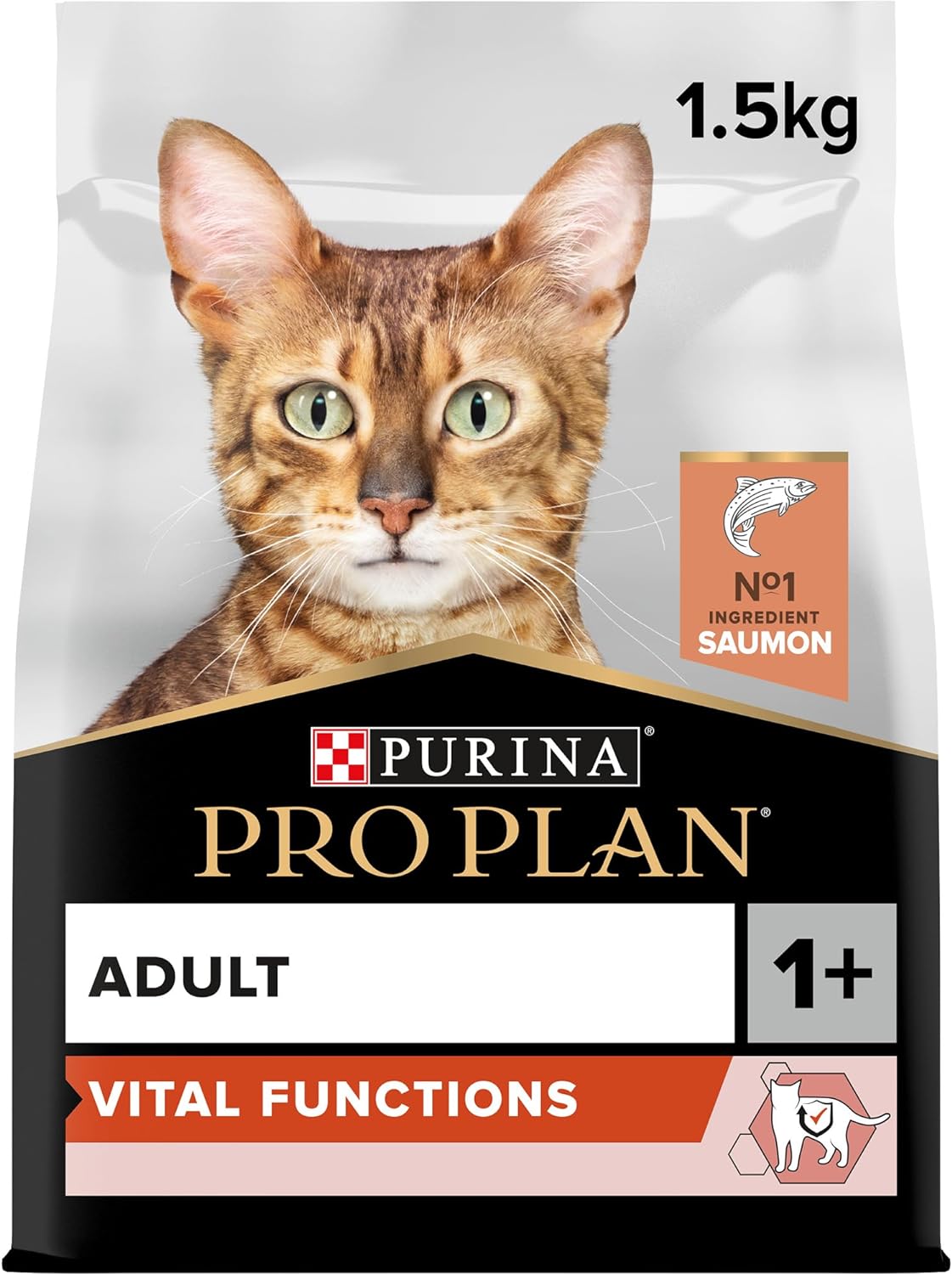 Purina Pro Plan Vital Function Adult Dry Cat Food with Salmon - 1.5KG