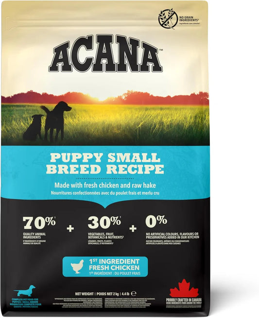 Acana Puppy Small Breed Recipe Dry Dog Food 2kg (Best Before 16-01-2026)