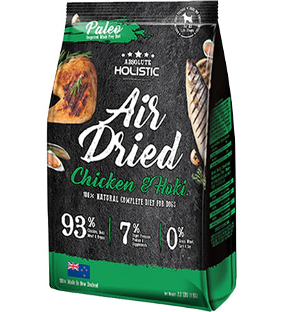 Absolute Holistic Air Dried Chicken & Hoki Dry Dog Food- 1Kg