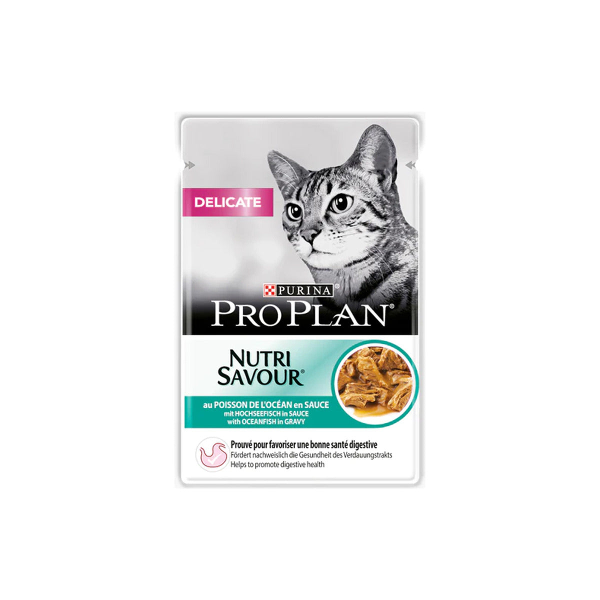 Purina Pro Plan Delicate Wet Cat Food with Oceanfish Grilled in Gravy