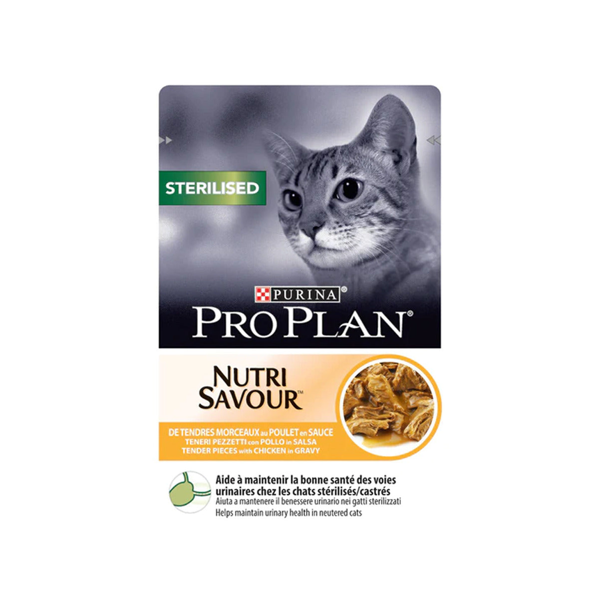 Purina Pro Plan Sterilised Adult Wet Cat Food with Chicken Grilled in Gravy