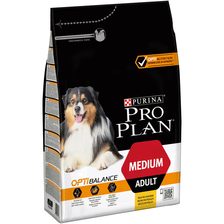 Purina Nestle Pro Plan Adult Dog Food Medium Size Dog With Optibalance Rich In Chicken