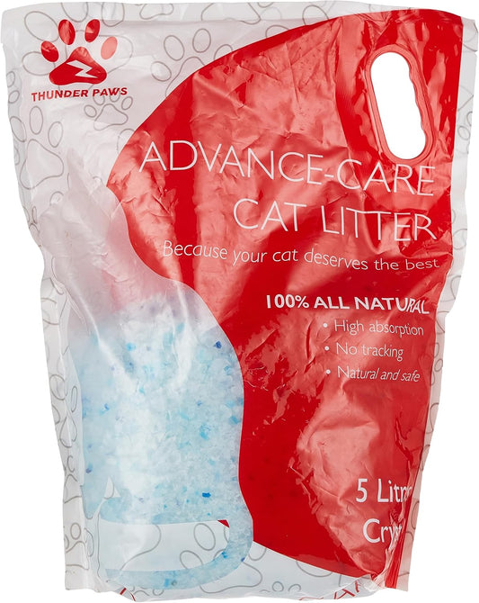 Thunder Paws Advance Care Clumping Silica Crystal Cat Litter(Baby Powder)-5L