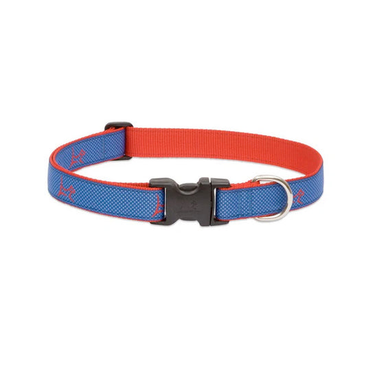 LupinePet 1/2″ (Width) 8-12″(Neck) Adjustable Collar for Small Dogs – Newport Blue