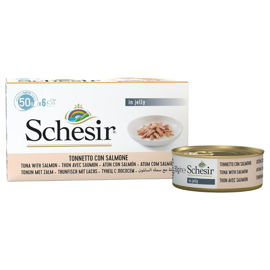 Schesir Multipack Can Food Tuna With Salmon Wet Cat Food - 6x50G