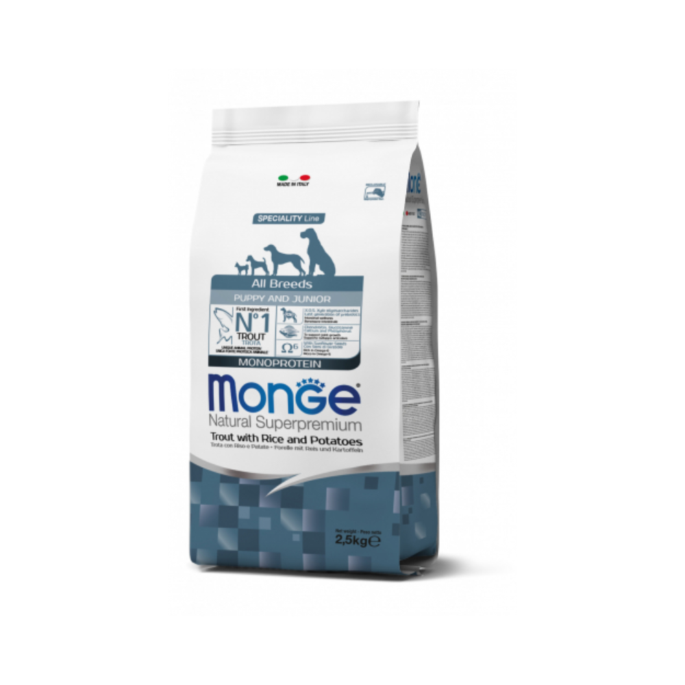 Monge All Breed Puppy & Junior Trout - 2.5Kg