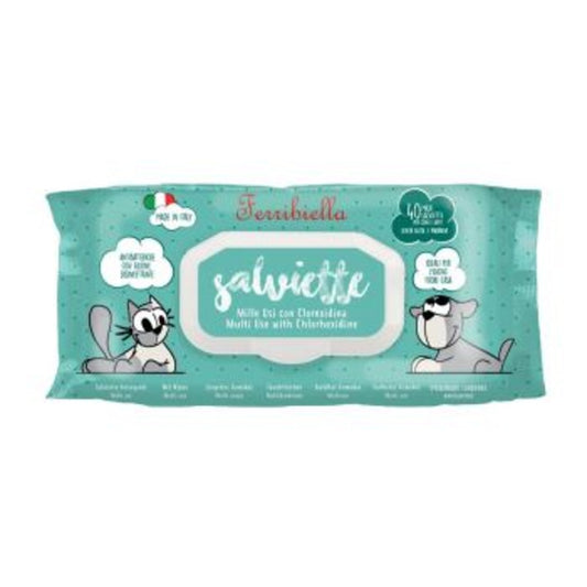 Ferribiella Milleusi Moisturizing And Sanitizing Wipes for Cat& Dog