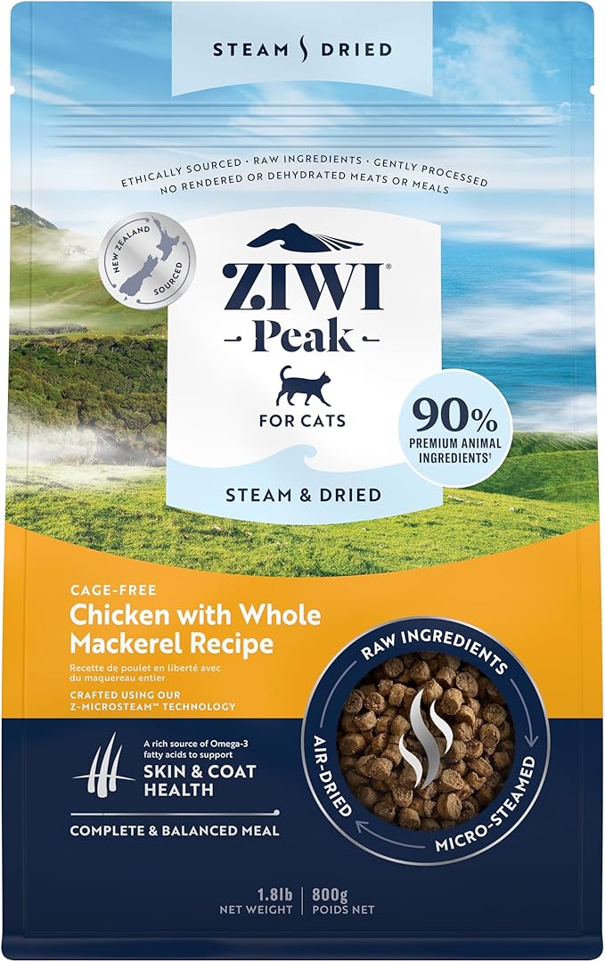 Ziwi Peak Steam & Dried Chicken Recipe Cat Food - 800g