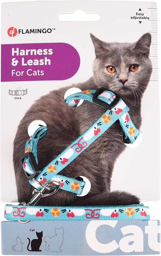 Flamingo Arwen Mouse Print Cat Harness & Leash