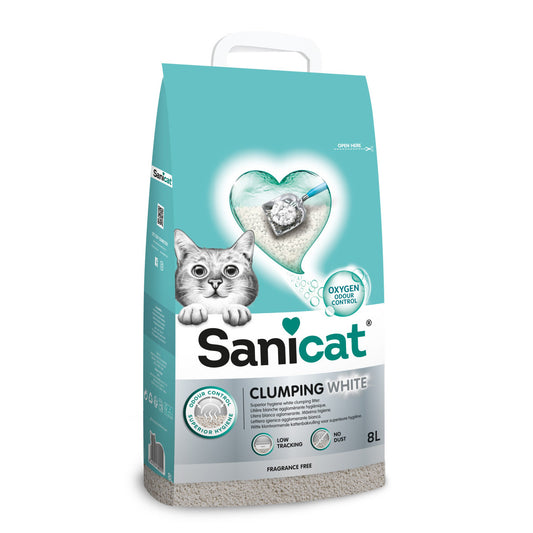 Sanicat Clumping White Unscented Cat Litter