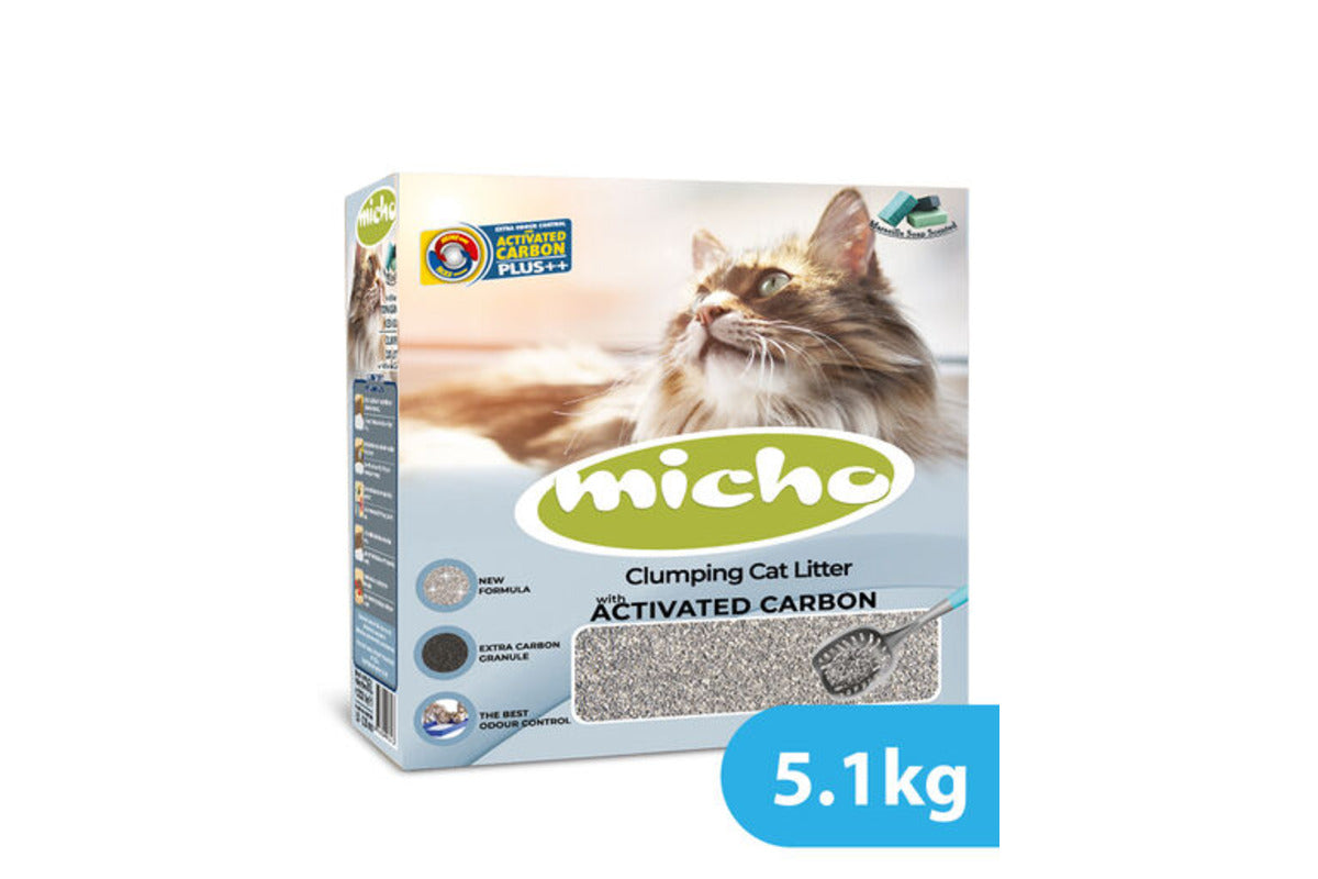Micho Clumping Cat Litter With Activated Carbon 5.1kg (6L)