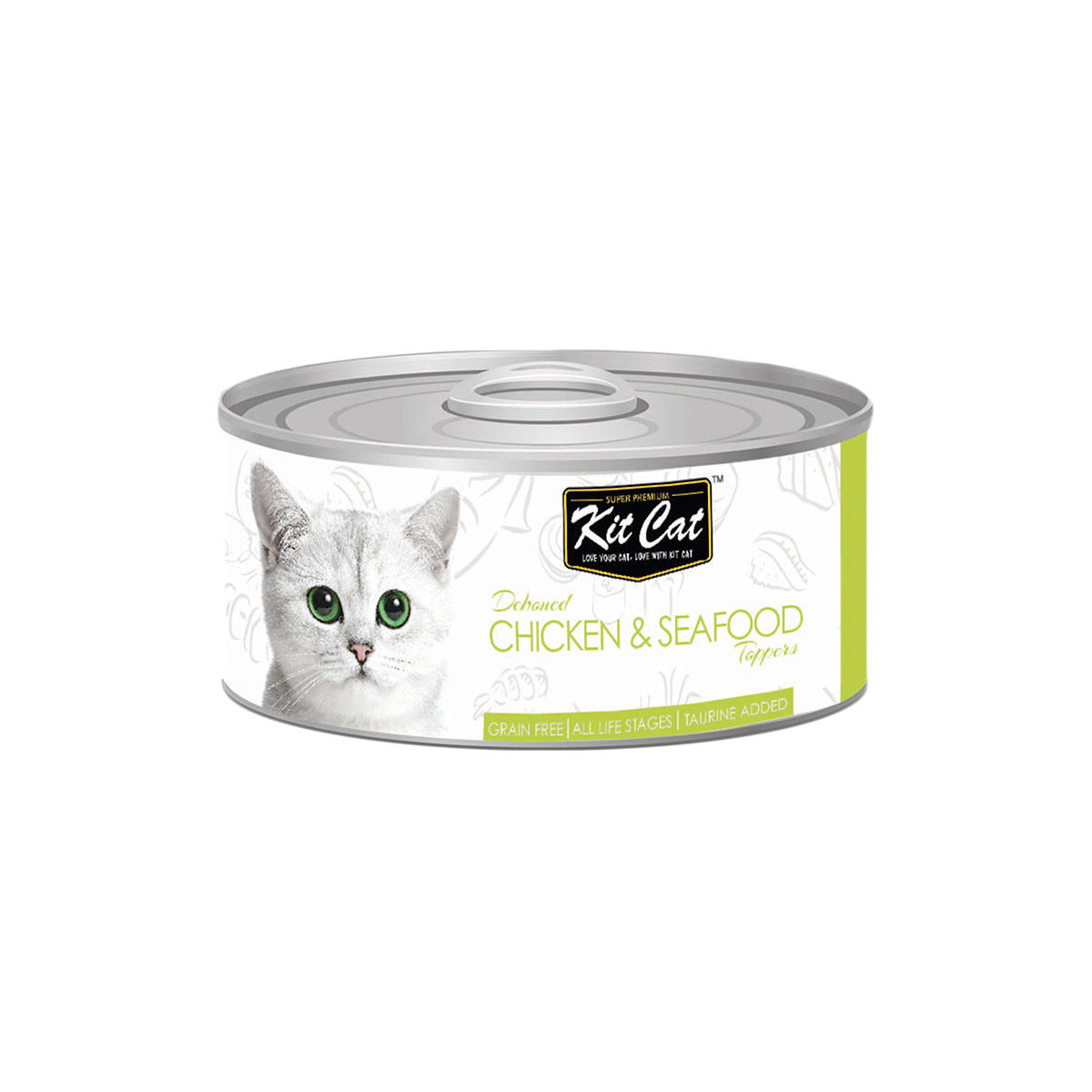 Kit Cat Grain Free Chicken & Sea Food Topper Wet Cat Food