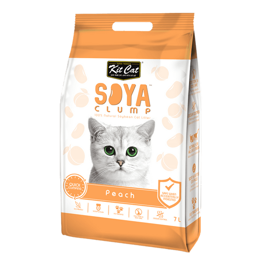 Kit Cat SoyaClump Soybean Peach Cat Litter - 7L