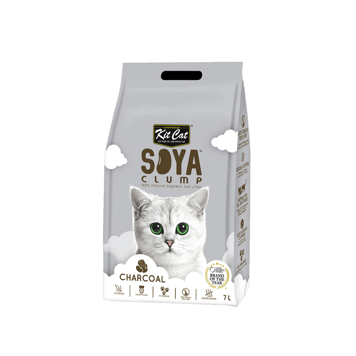 Kit Cat SoyaClump Soyabean Charcoal Cat Litter 7L