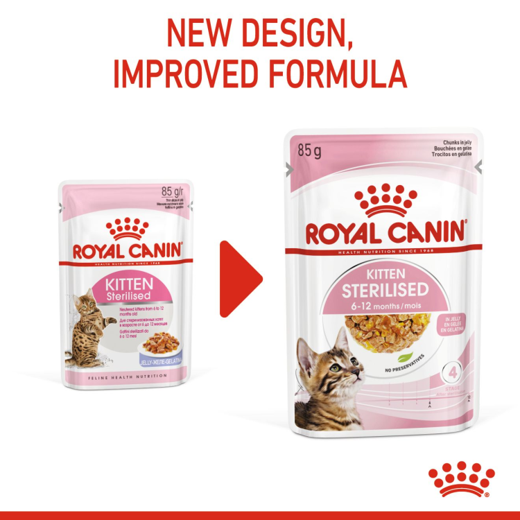 Royal Canin Feline Health Nutrition Kitten Sterilised Jelly (WET FOOD - Pouches)