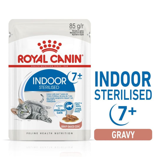 Royal Canin Indoor Sterilised 7+ in Gravy Cat Wet Food