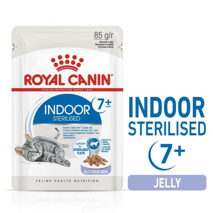 Royal Canin Indoor Sterilised 7+ in Jelly Cat Wet Food