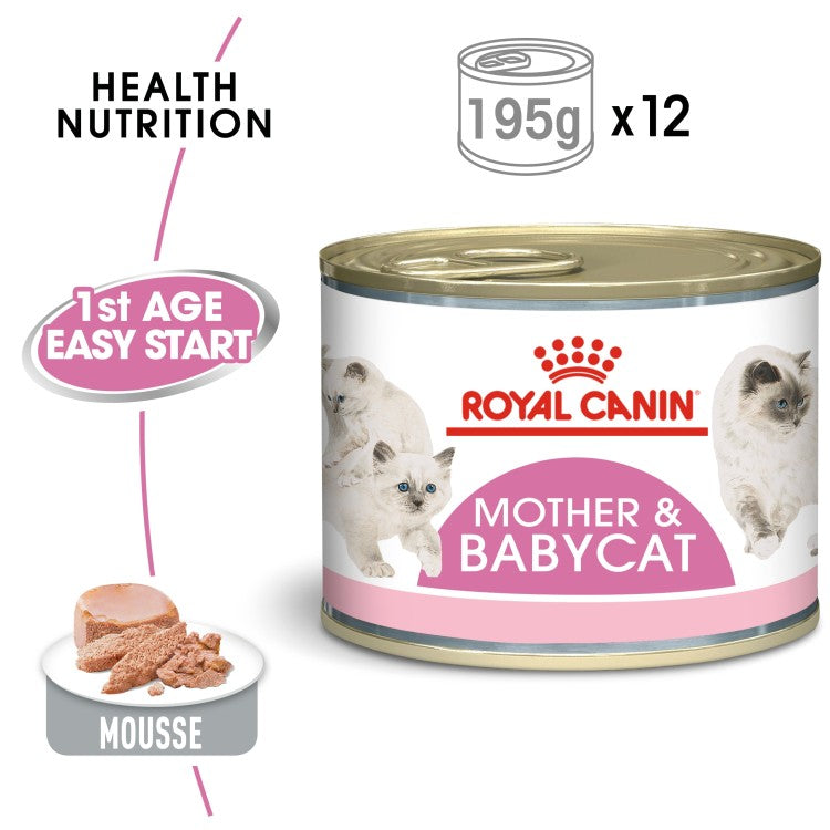 Royal Canin Mother & Babycat Mousse Cat Food Wet - 195G