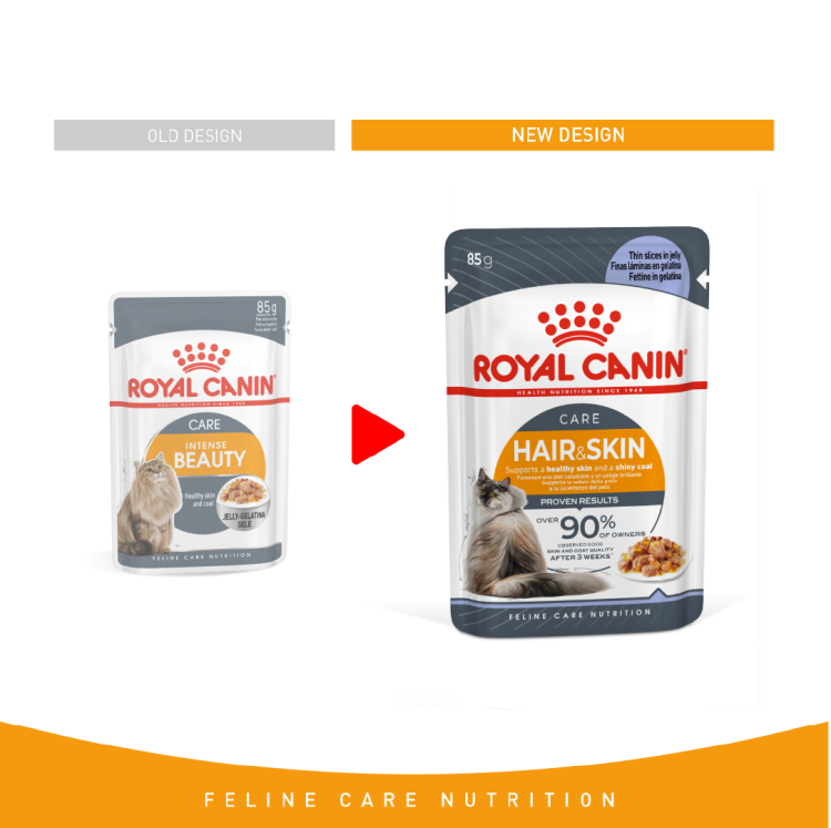 Royal Canin Feline Care Nutrition Hair & Skin Jelly (INTENSE BEAUTY WET FOOD)